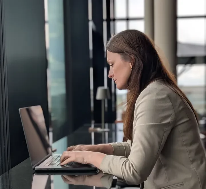 Modern architectural glass building